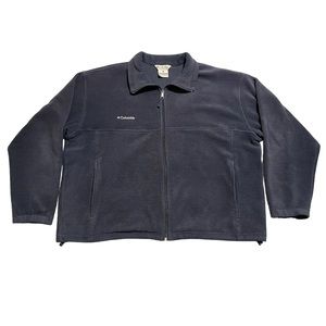 Columbia Men's Blue Full Zip Up Long Sleeve Fleece Mock Neck Jacket XXL